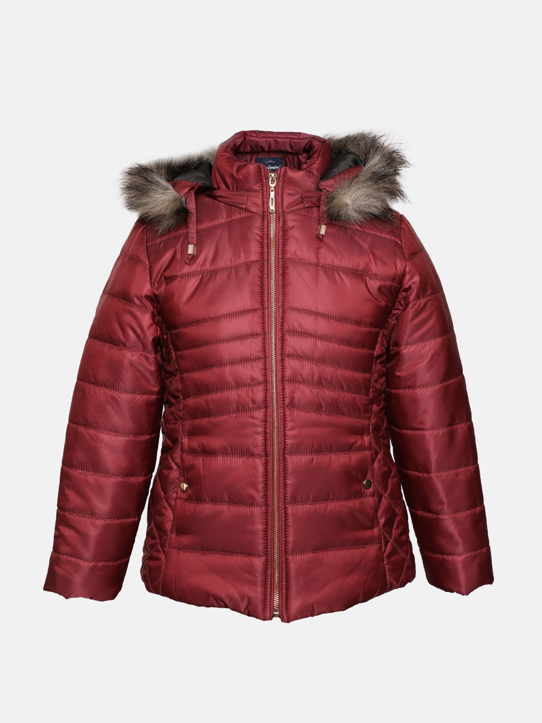 

LURE JUNIOR Girls Maroon Parka Jacket