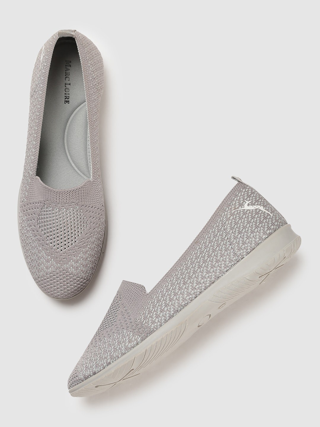 

Marc Loire Women Grey Woven Design Slip-On Sneakers