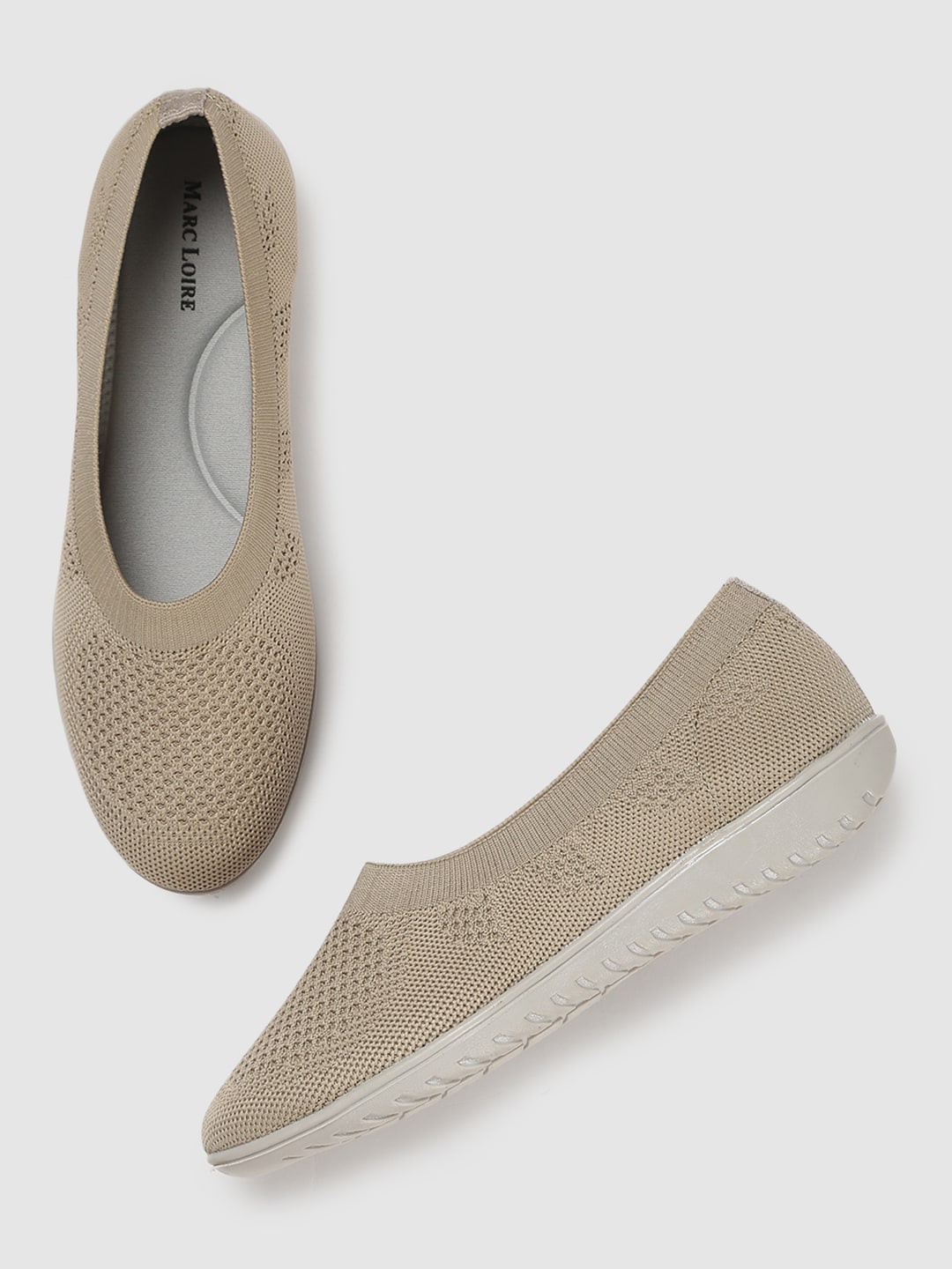 

Marc Loire Women Olive Green Woven Design Slip-On Sneakers