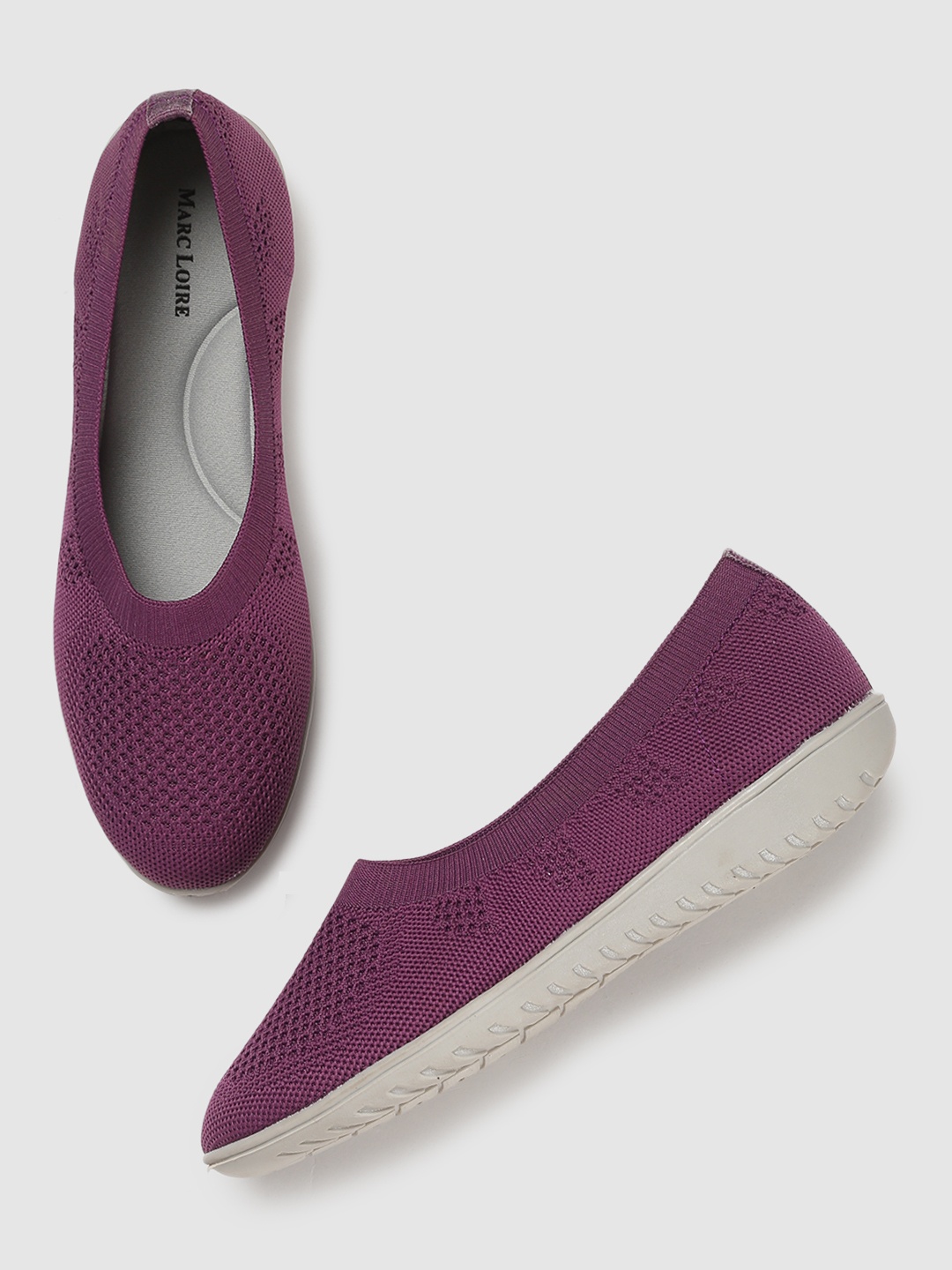 

Marc Loire Women Purple Woven Design Slip-On Sneakers