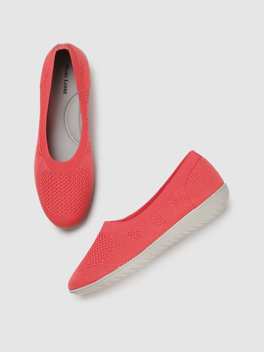 

Marc Loire Women Red Woven Design Slip-On Sneakers