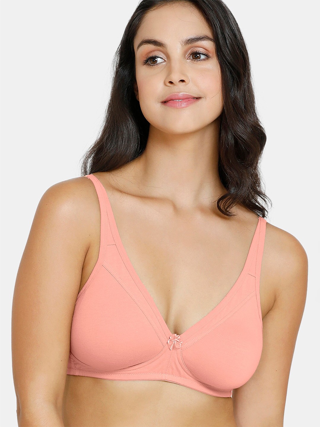 

Zivame Pink Solid Non-Padded T-Shirt Bra