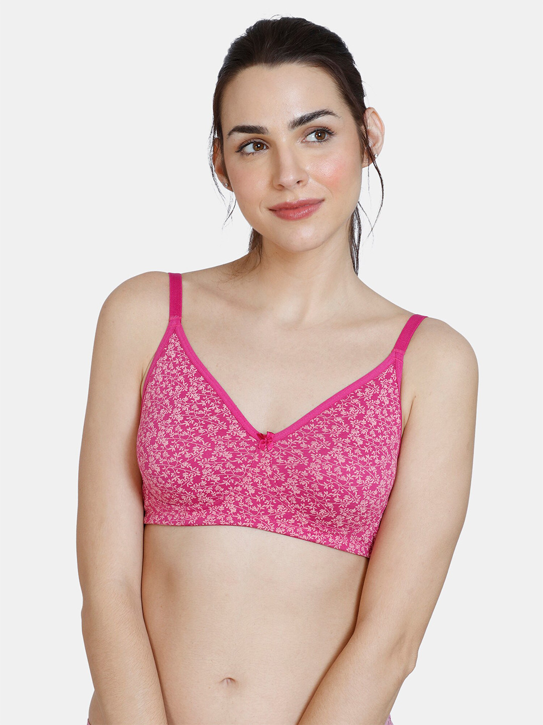 

Rosaline by Zivame Pink Floral T-shirt Bra