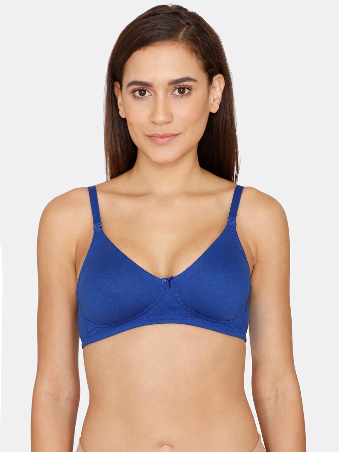 

Rosaline by Zivame Blue Solid Non-Padded Bra