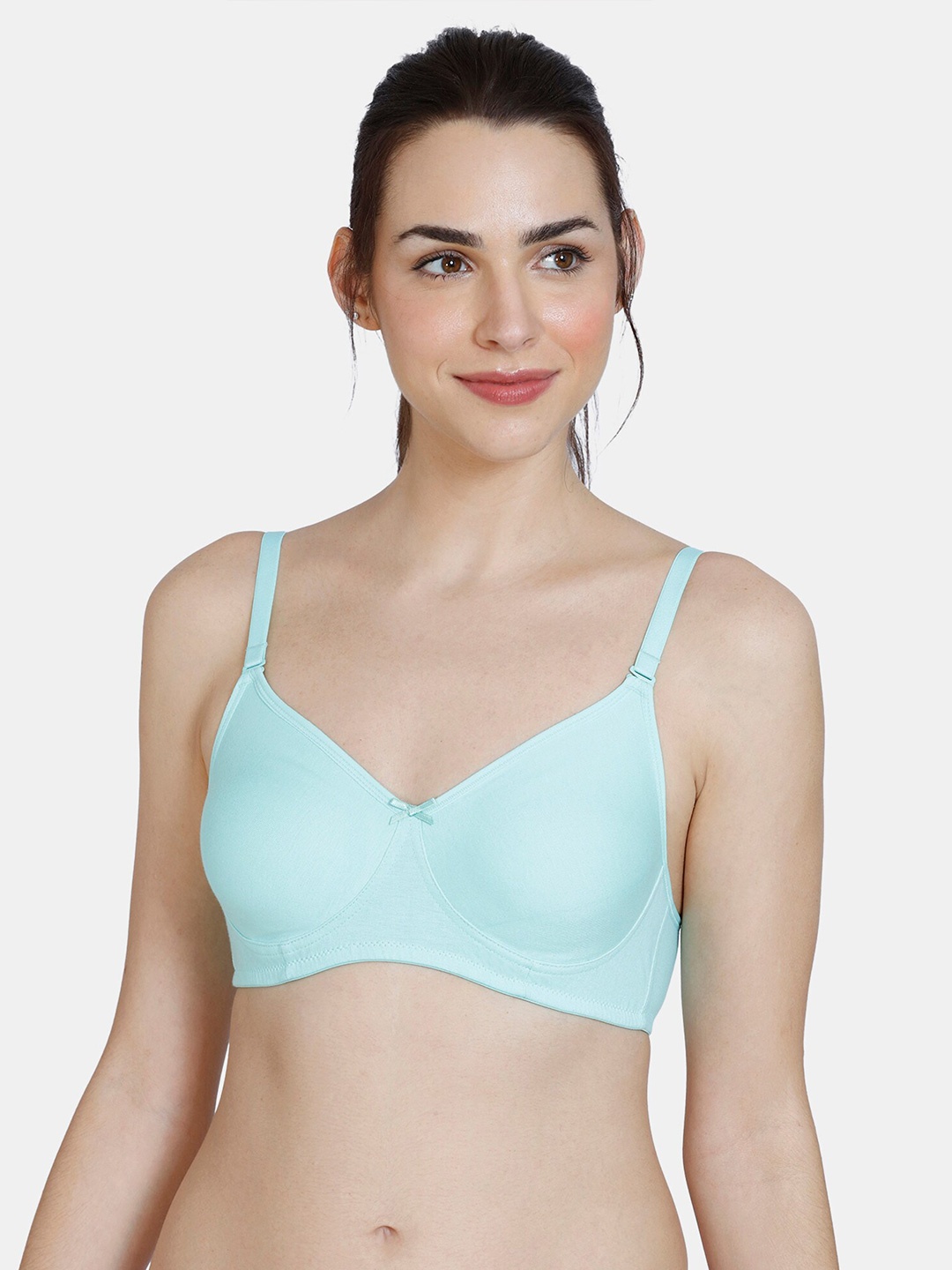 

Rosaline by Zivame Blue Solid Non-Padded T-Shirt Bra