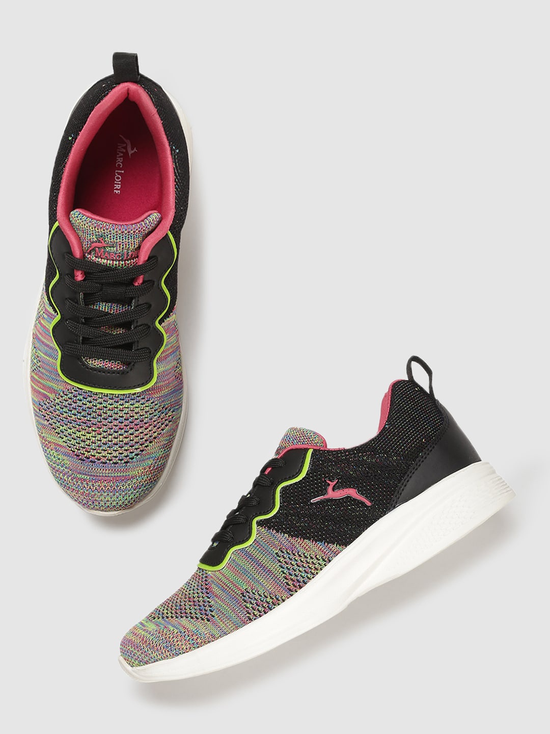 

Marc Loire Women Green & Black Colourblocked Lightweight Sneakers