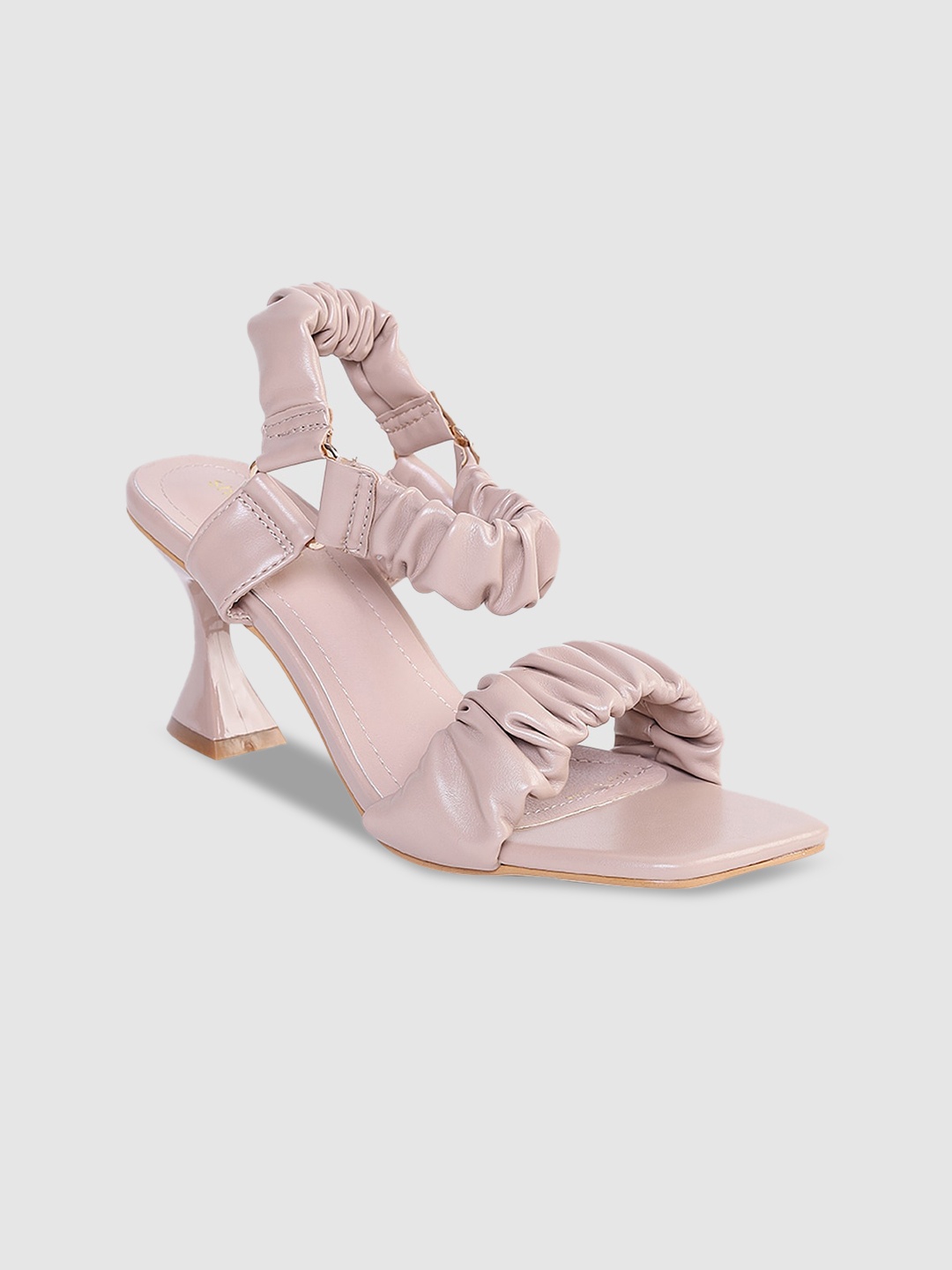 

shoexpress Beige PU Block Sandals