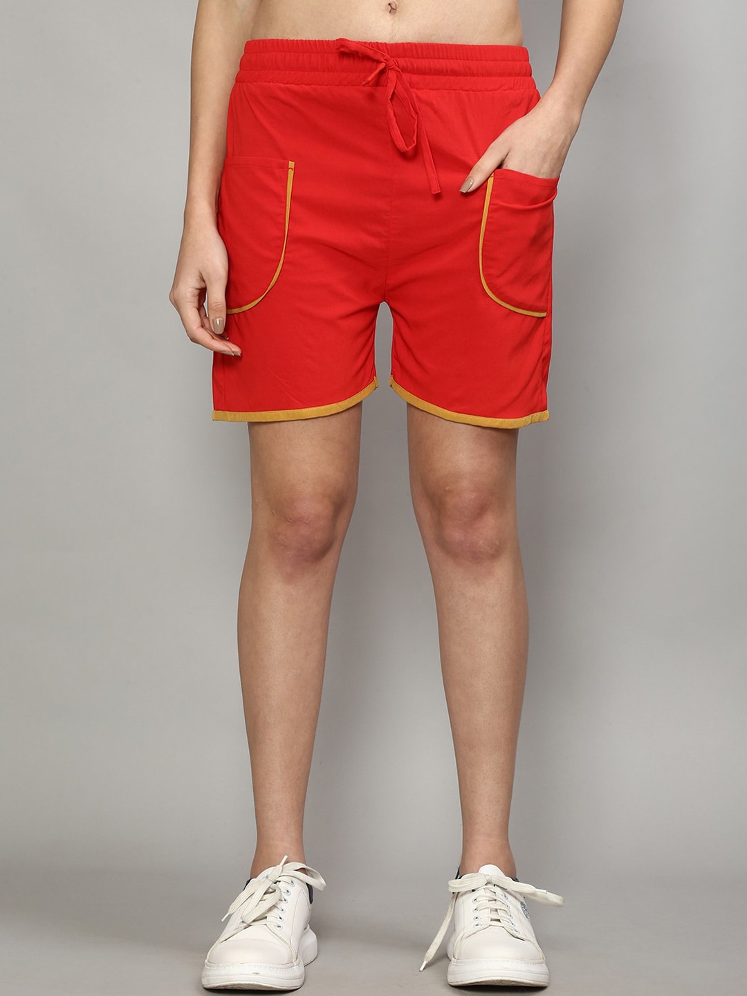 

GRACIT Women Red Running Sports Shorts