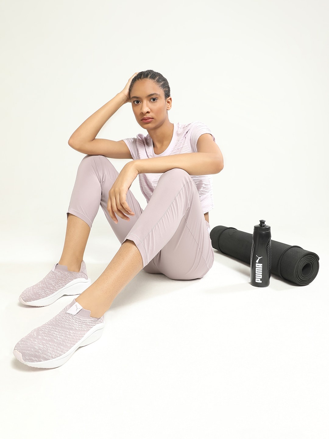 

Puma Women Purple Textile Enlighten Running Shoes