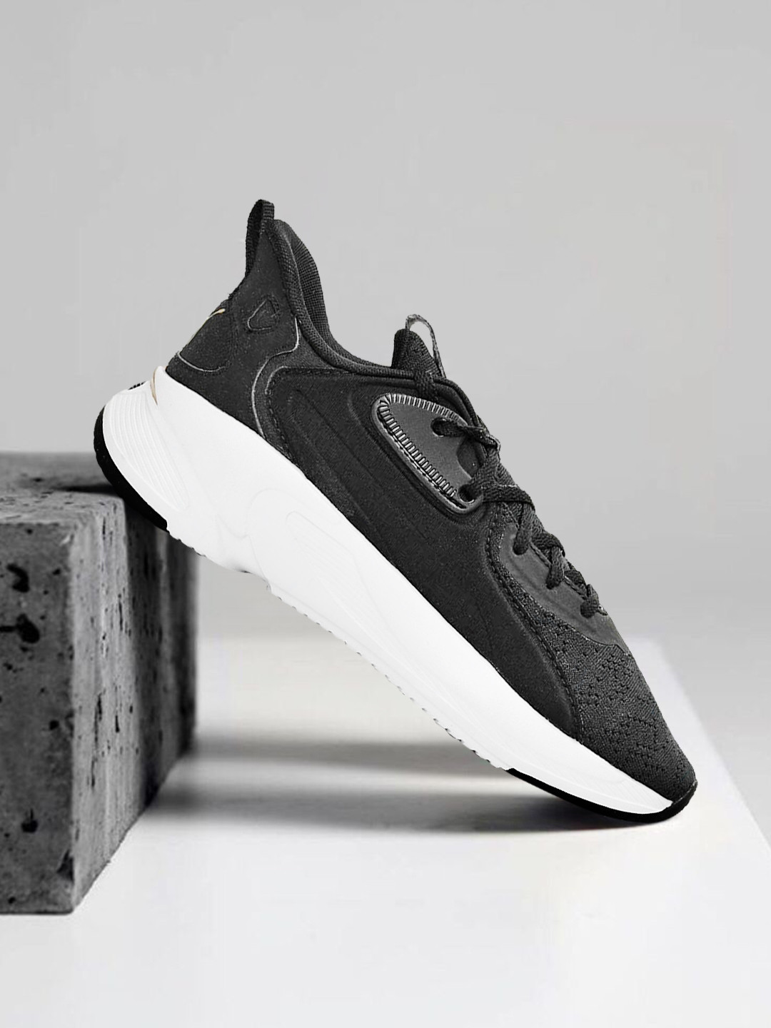 

Puma Women Black & Gold-Toned Softride Premier Metal Walking Shoes