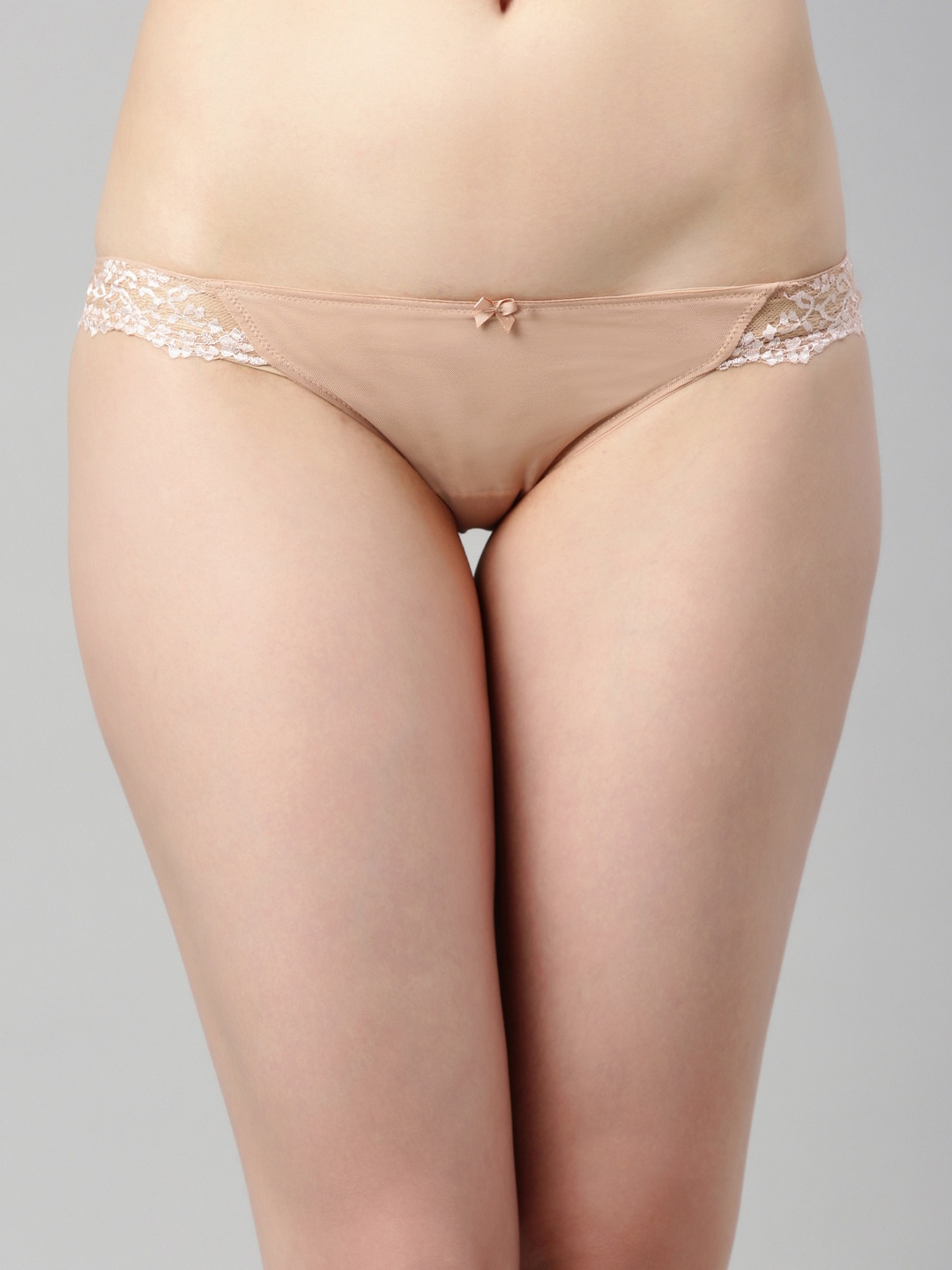 

Enamor Women Beige Self Design Low Waist Basic Briefs