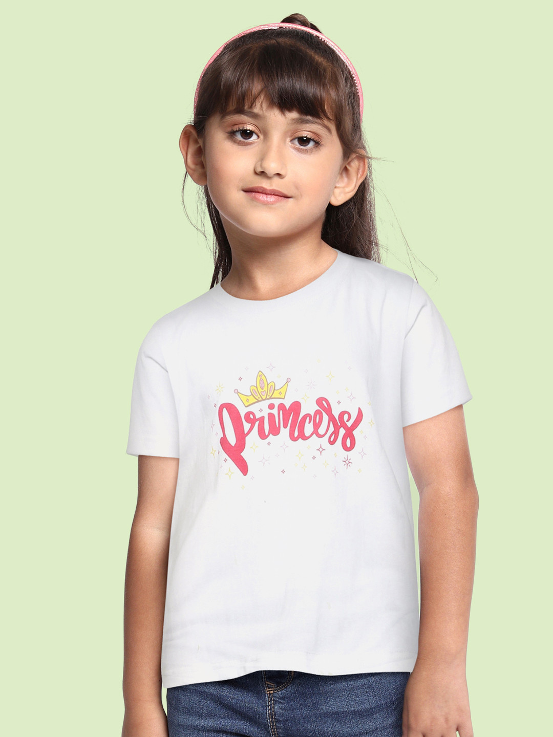 

BRATMA Kids White Pure Cotton Typography Printed T-shirt