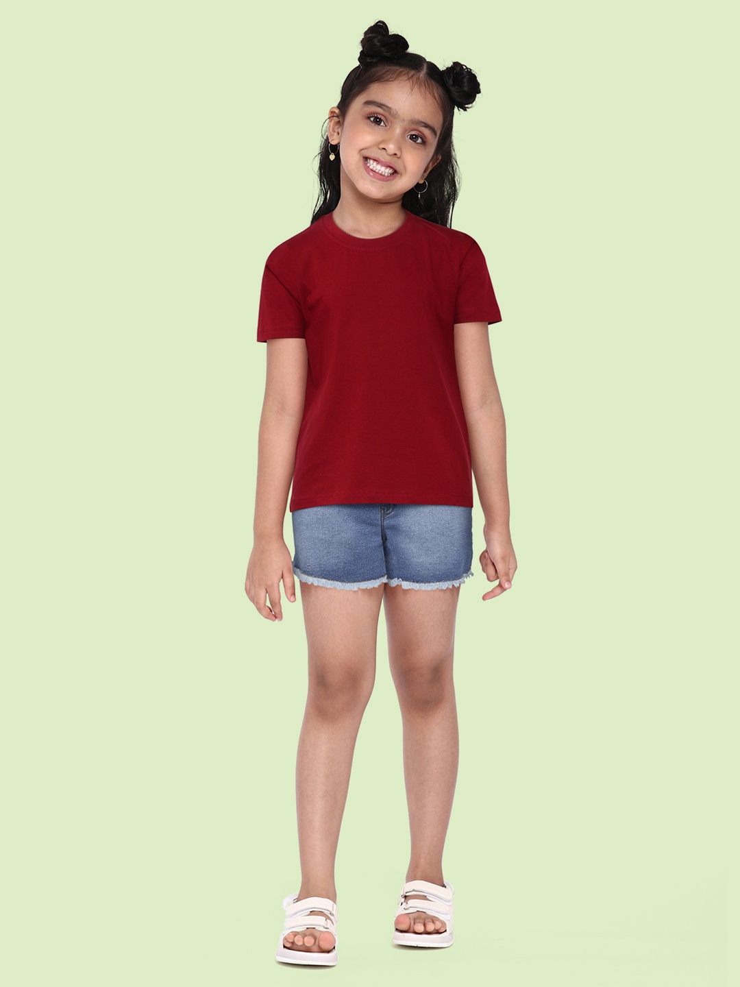 

BRATMA Kids Maroon Pure Cotton T-shirt