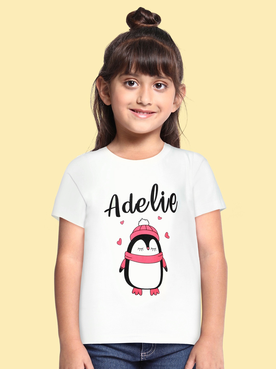

BRATMA Kids White & Black Pure Cotton Printed T-shirt