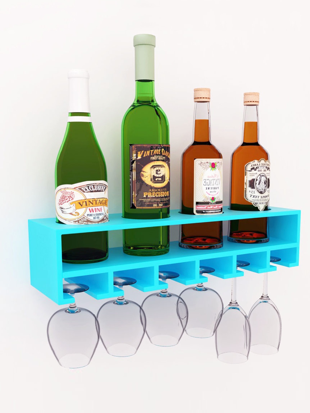 

Home Sparkle Blue Mango Wood Wine Rack