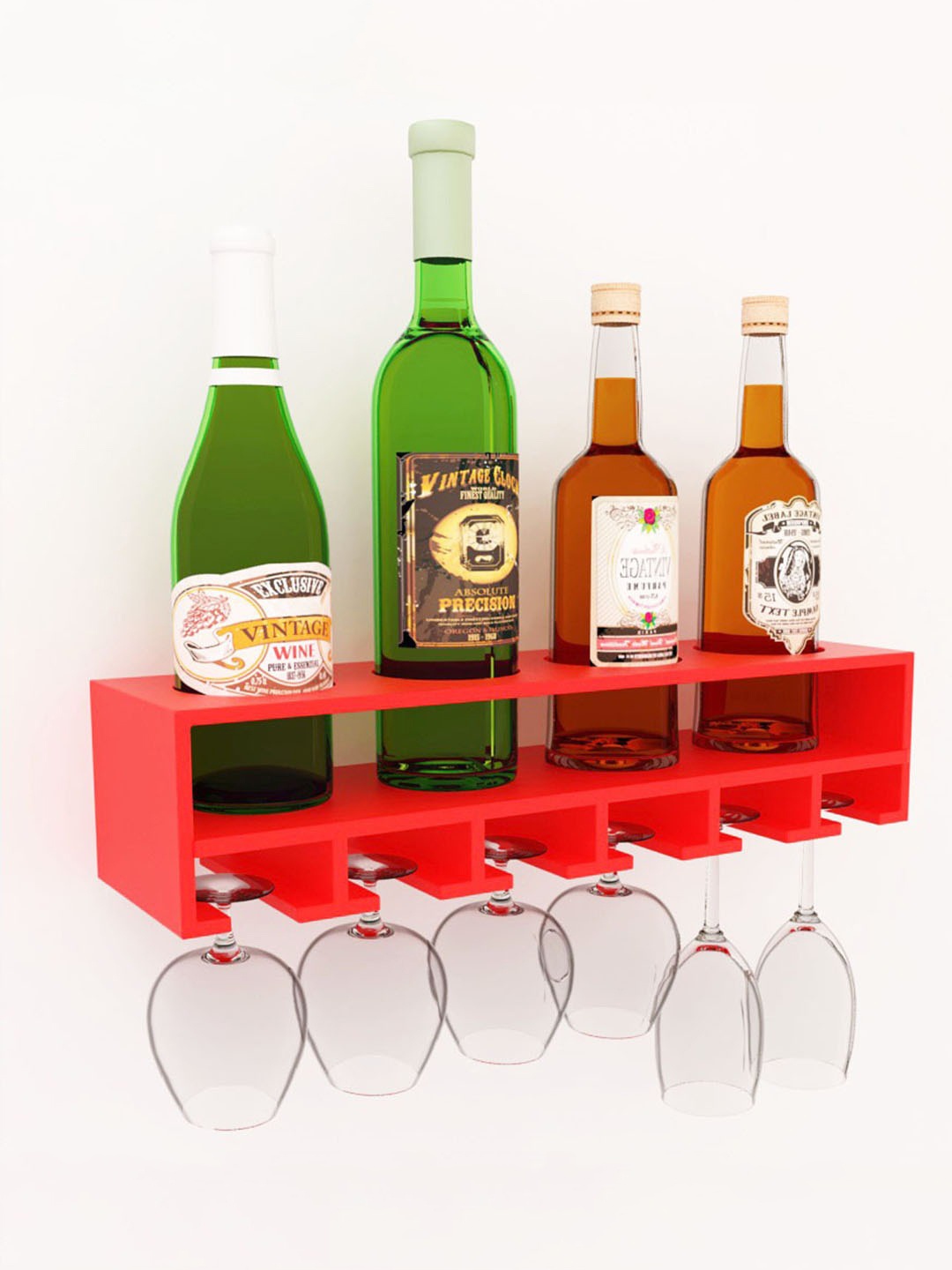 

Home Sparkle Red Mango Wood Wine Rack