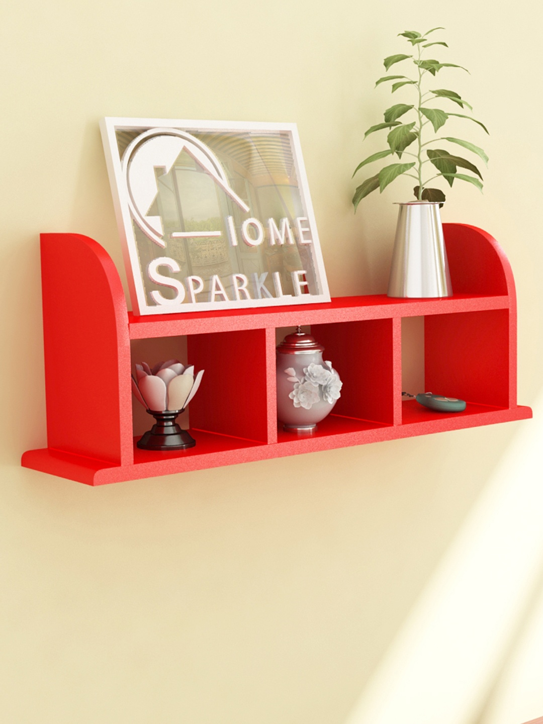 

Home Sparkle Red Wall Shelf