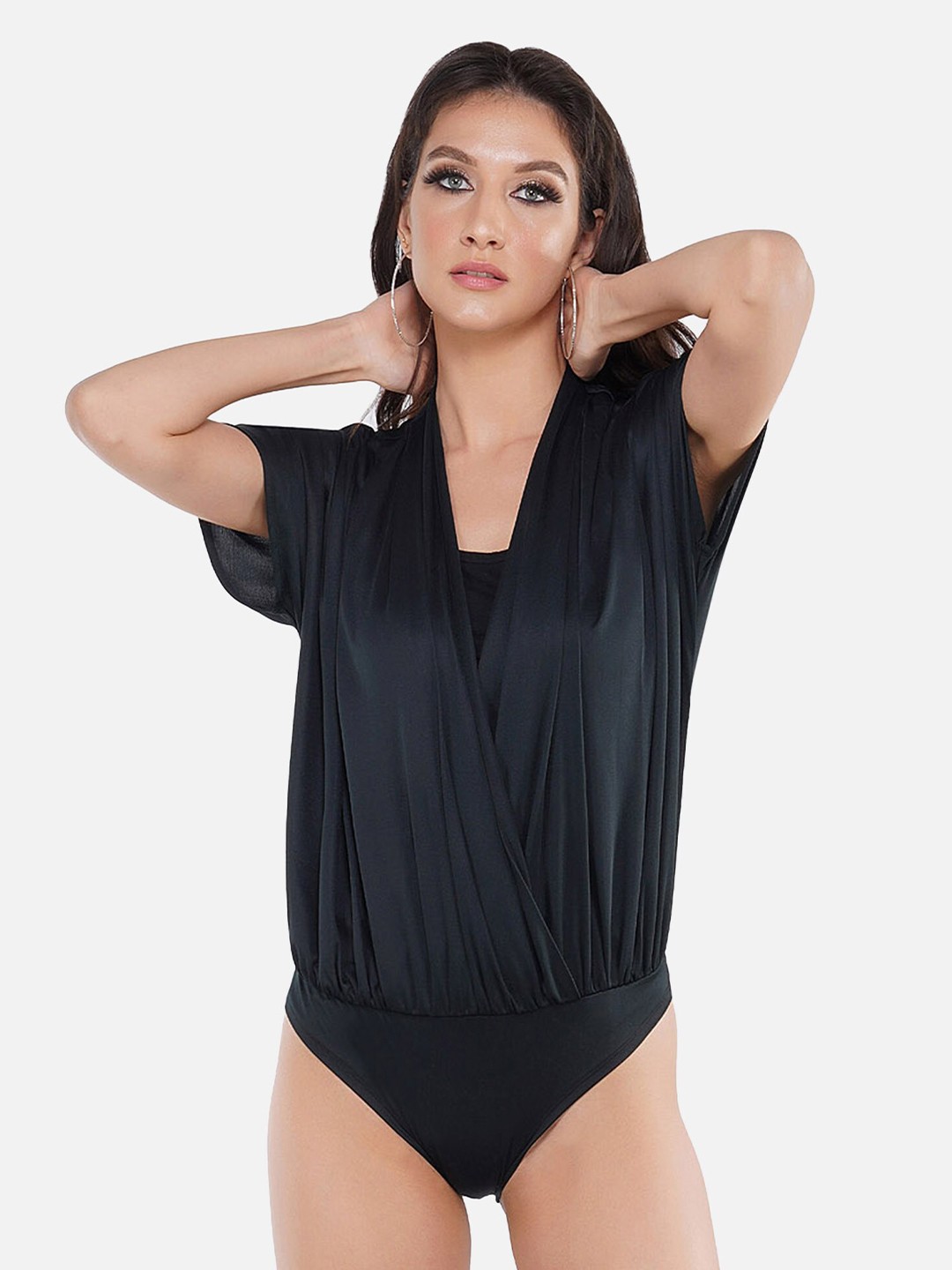 

ATTIC SALT Black Solid Jumpsuit
