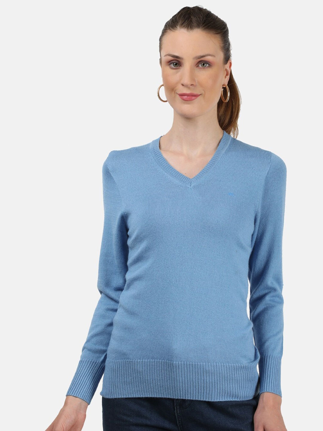 

Monte Carlo Women Blue Pullover Sweater