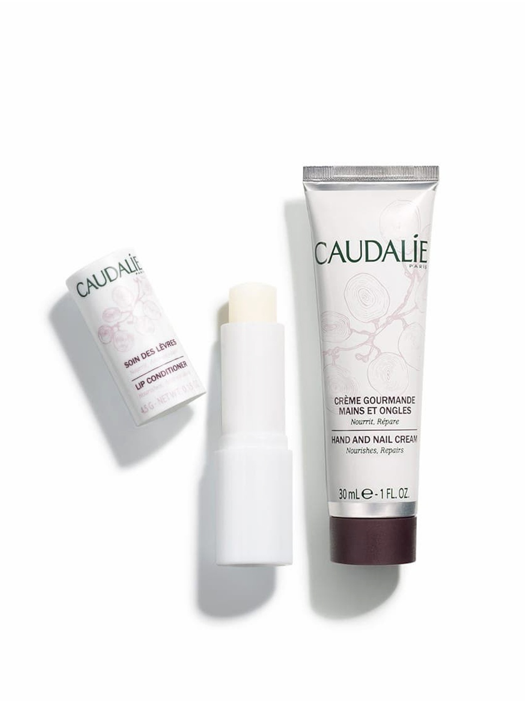 

Caudalie Hand and Nail Cream & Lip Conditioner Duo, White