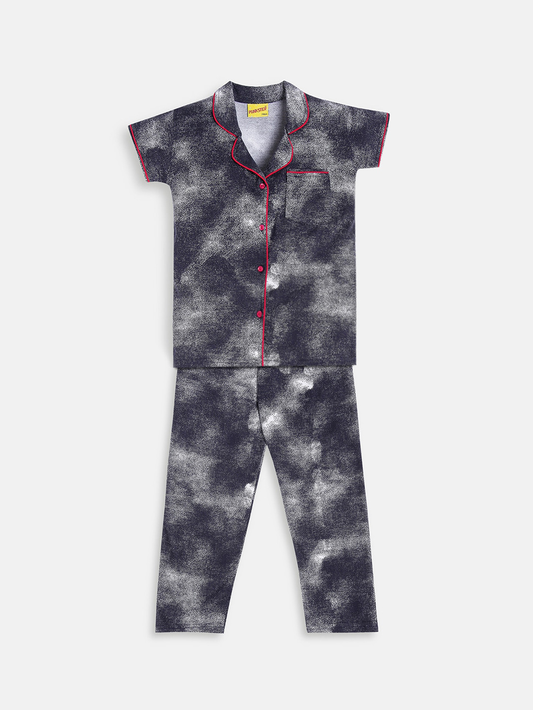 

Punkster Girls Blue Printed Night suit