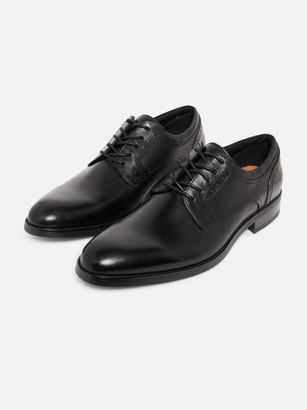 

ALDO Men Black Leather Formal Derbys