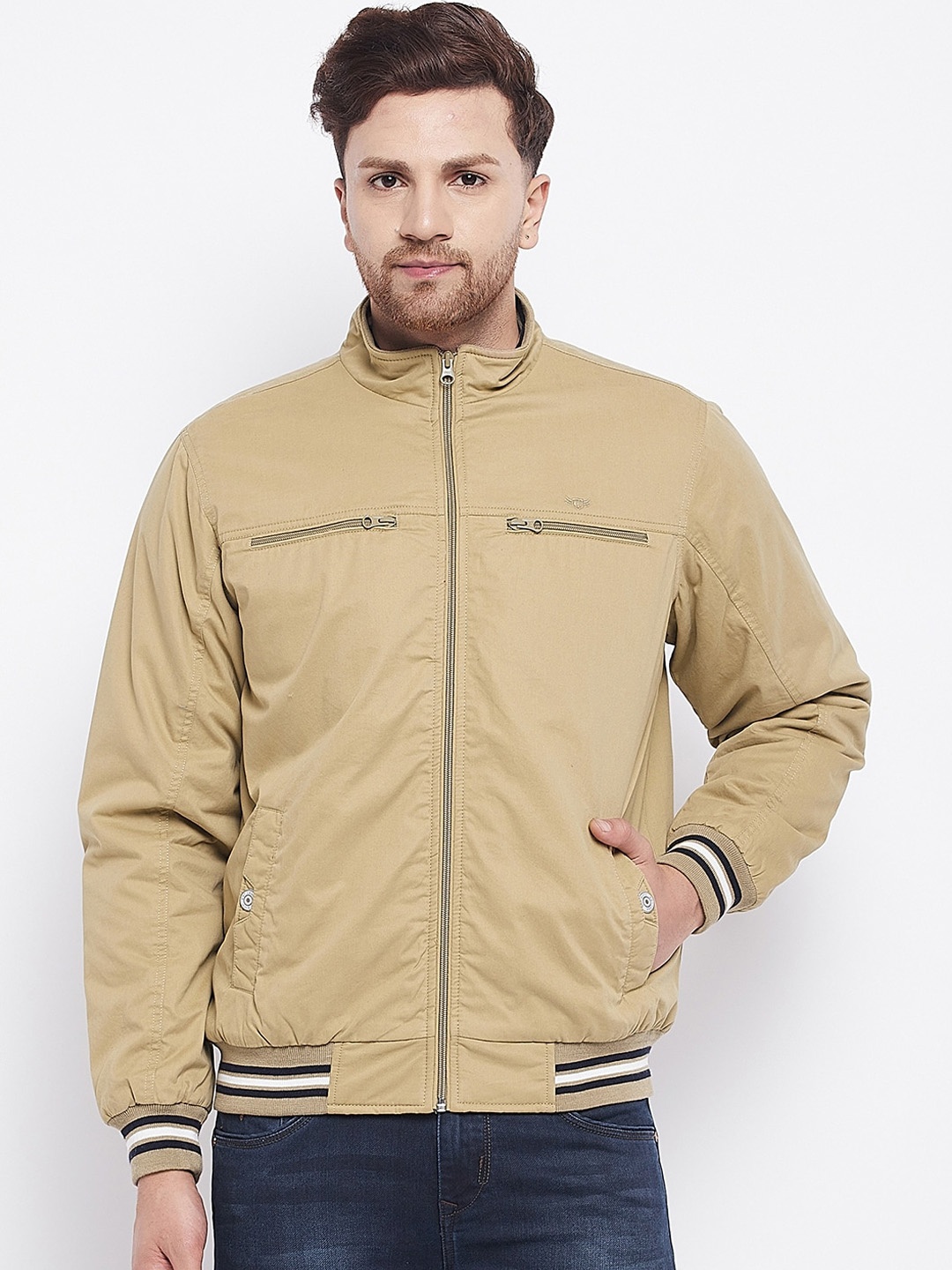 

Duke Men Brown Bomber Jacket