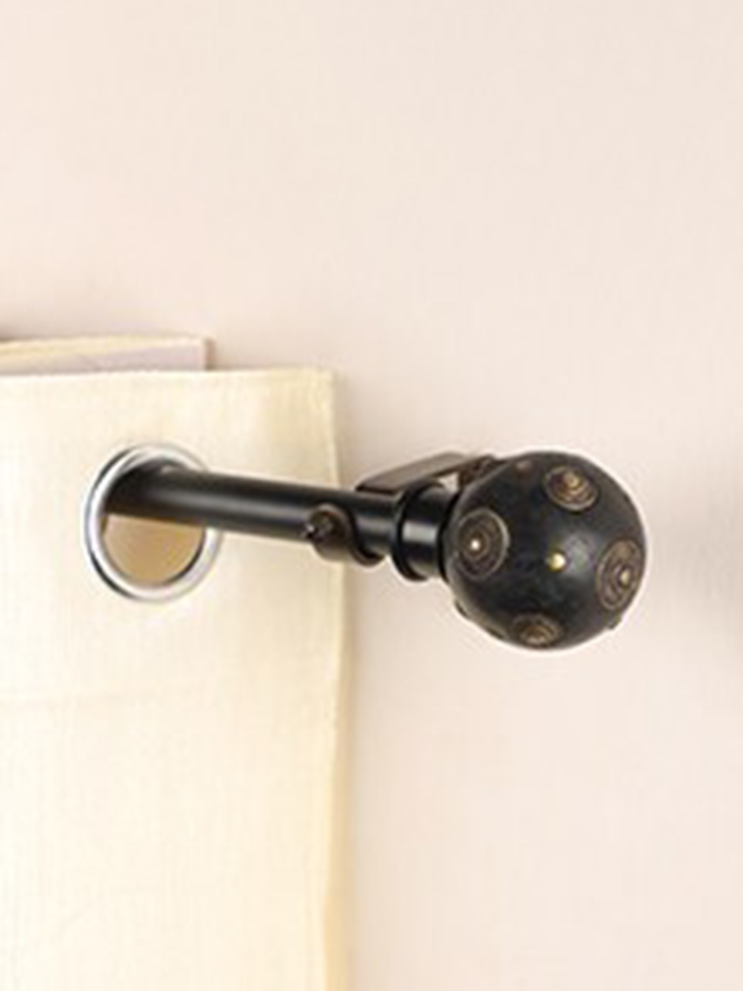 

The Decor Mart Set Of 4 Brown Extendable Curtain Rods