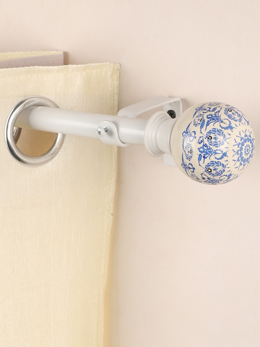 

The Decor Mart Set of 2 Blue Extendable Curtain Rods With Brackets