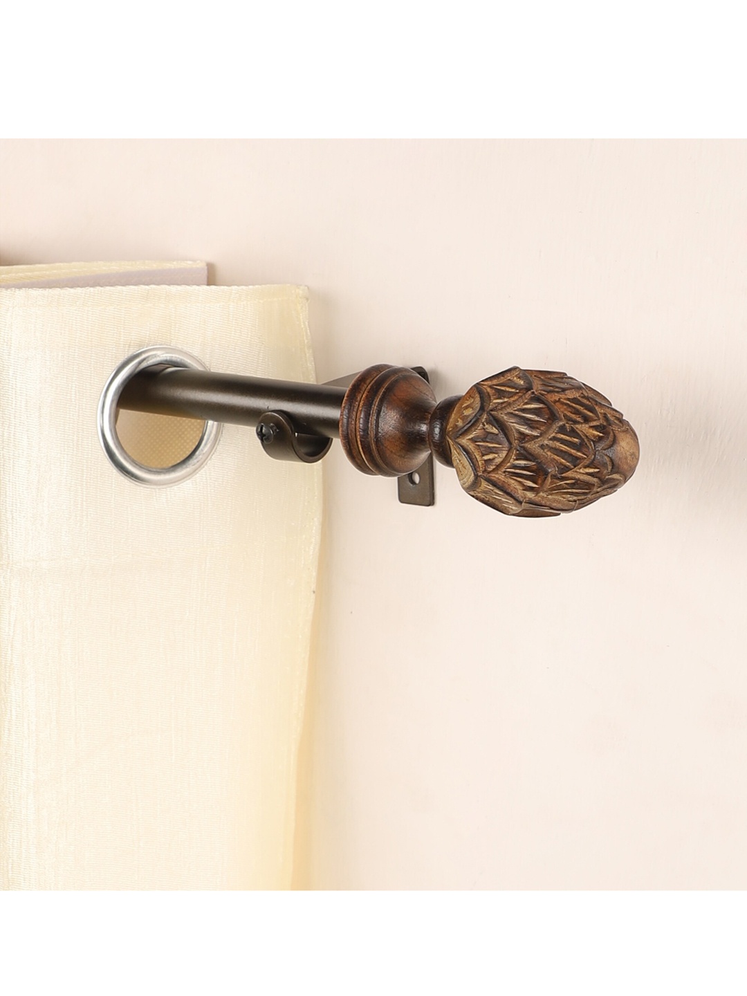 

The Decor Mart Set of 4 Brown Extendable Curtain Rods With Brackets