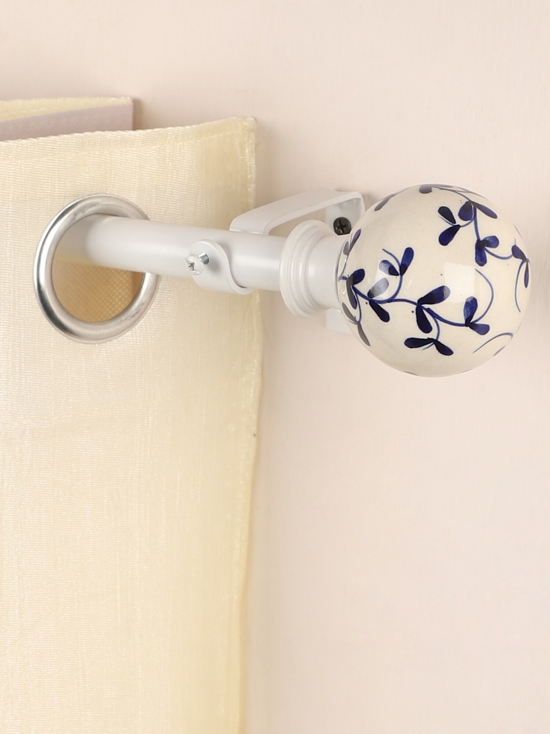 

The Decor Mart Set Of 4 Blue Extendable Curtain Rods
