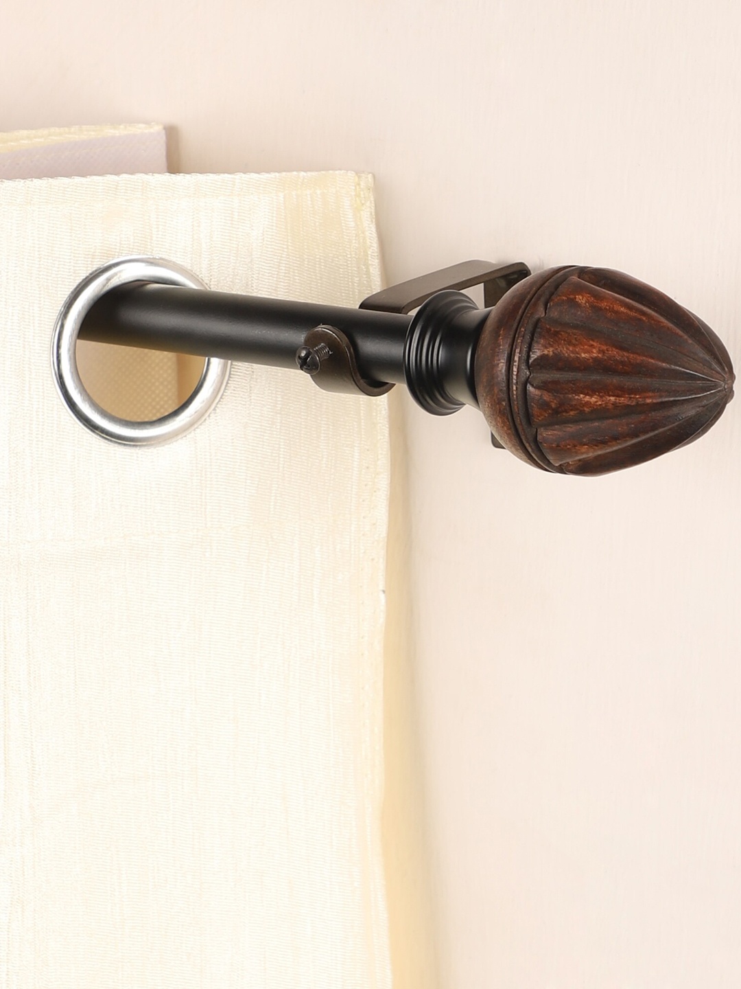 

The Decor Mart Set Of 2 Brown Extendable Curtain Rods With Brackets