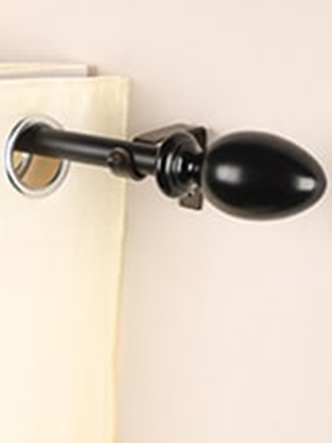 

The Decor Mart Set of 4 Black Extendable Curtain Rods With Brackets