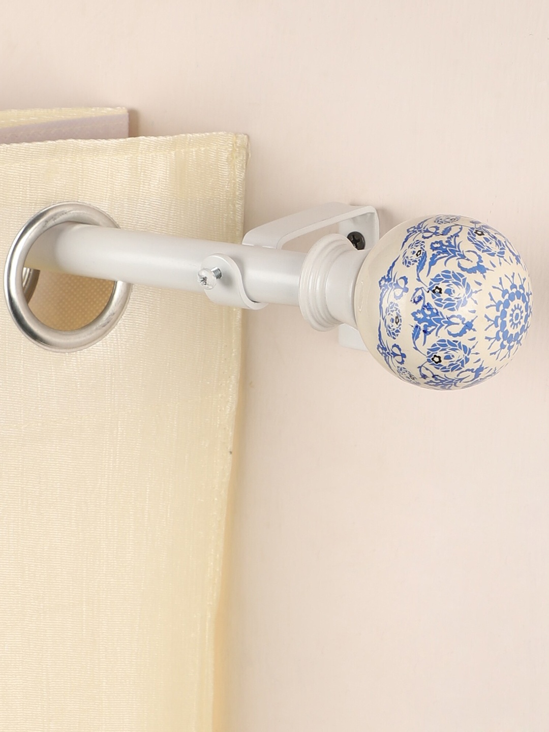 

The Decor Mart Blue Extendable Curtain Rods With Brackets