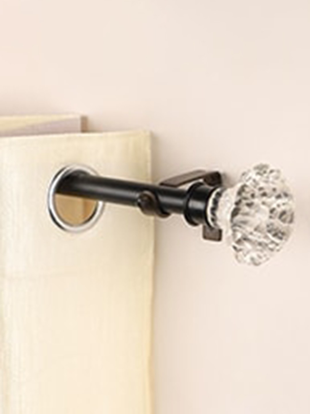 

The Decor Mart Set of 2 White Extendable Curtain Rods With Brackets