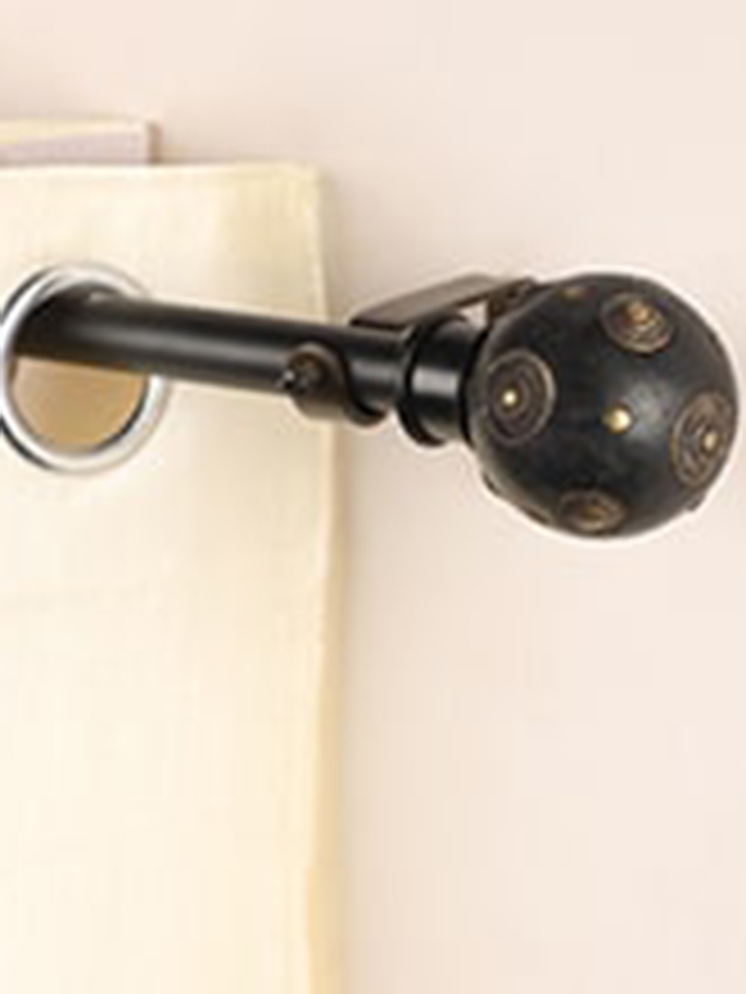 

The Decor Mart Set Of 2 Brown Extendable Curtain Rods With Brackets
