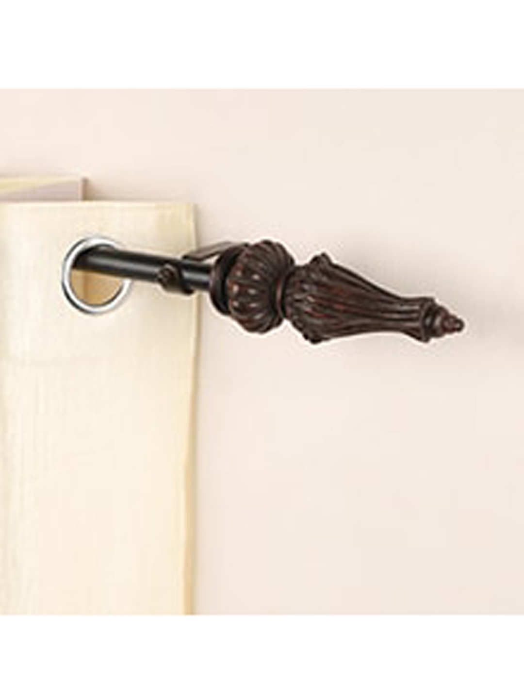 

The Decor Mart Set of 2 Brown Extendable Curtain Rods With Brackets