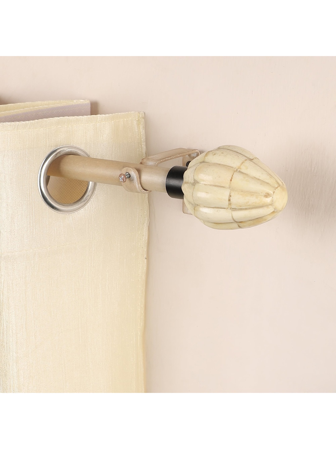 

The Decor Mart Set Of 4 Yellow Extendable Curtain Rods With Brackets