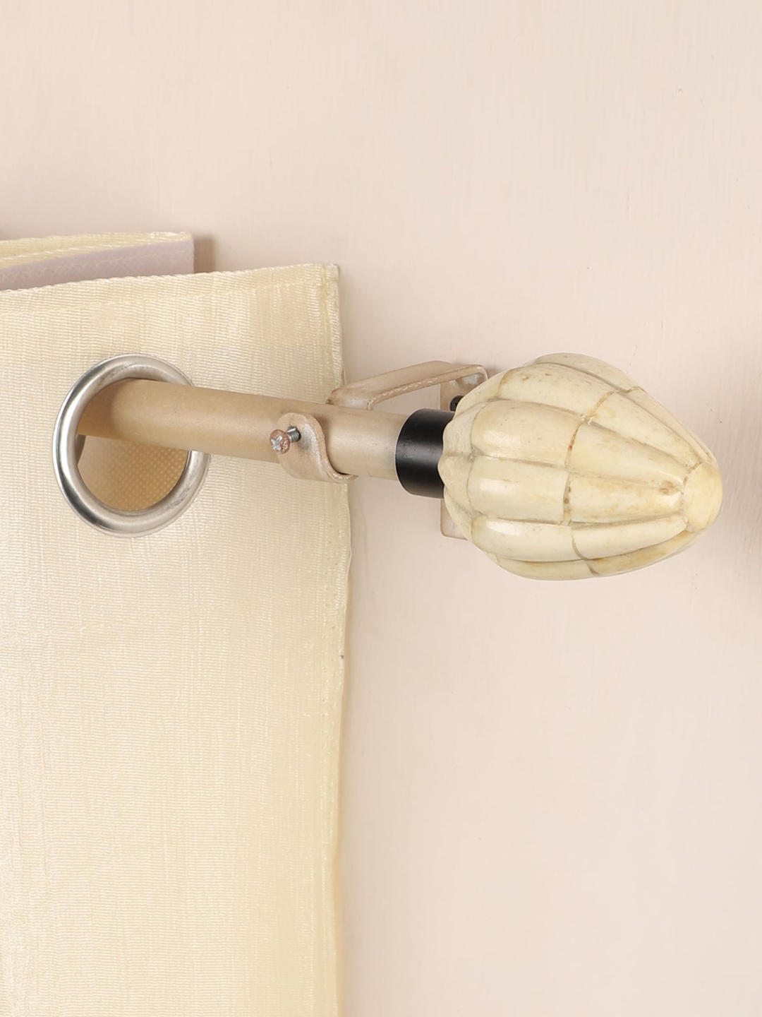 

The Decor Mart Set Of 2 Yellow Extendable Curtain Rods With Brackets