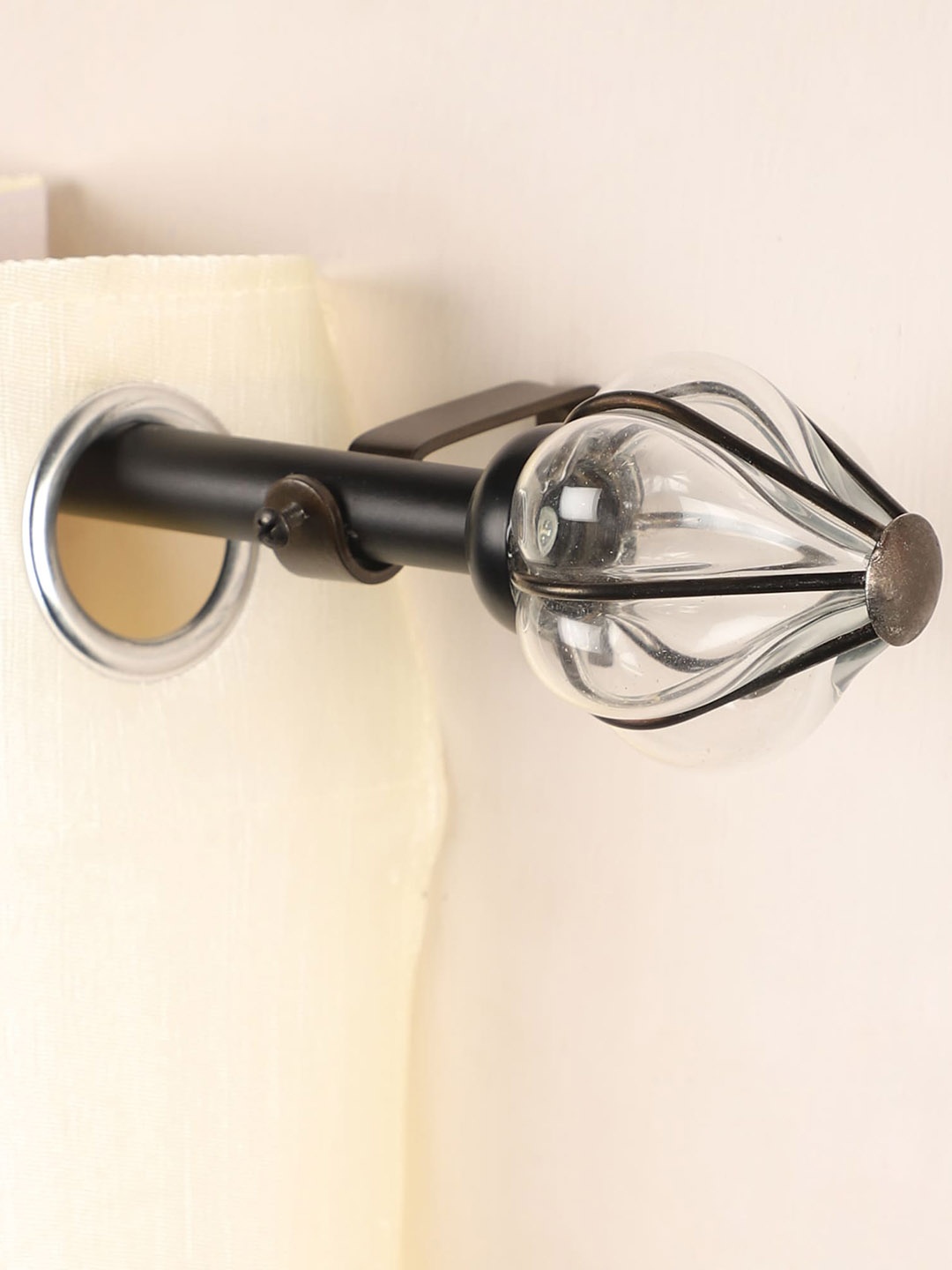 

The Decor Mart Set of 4 Transparent Extendable Curtain Rod with Brackets