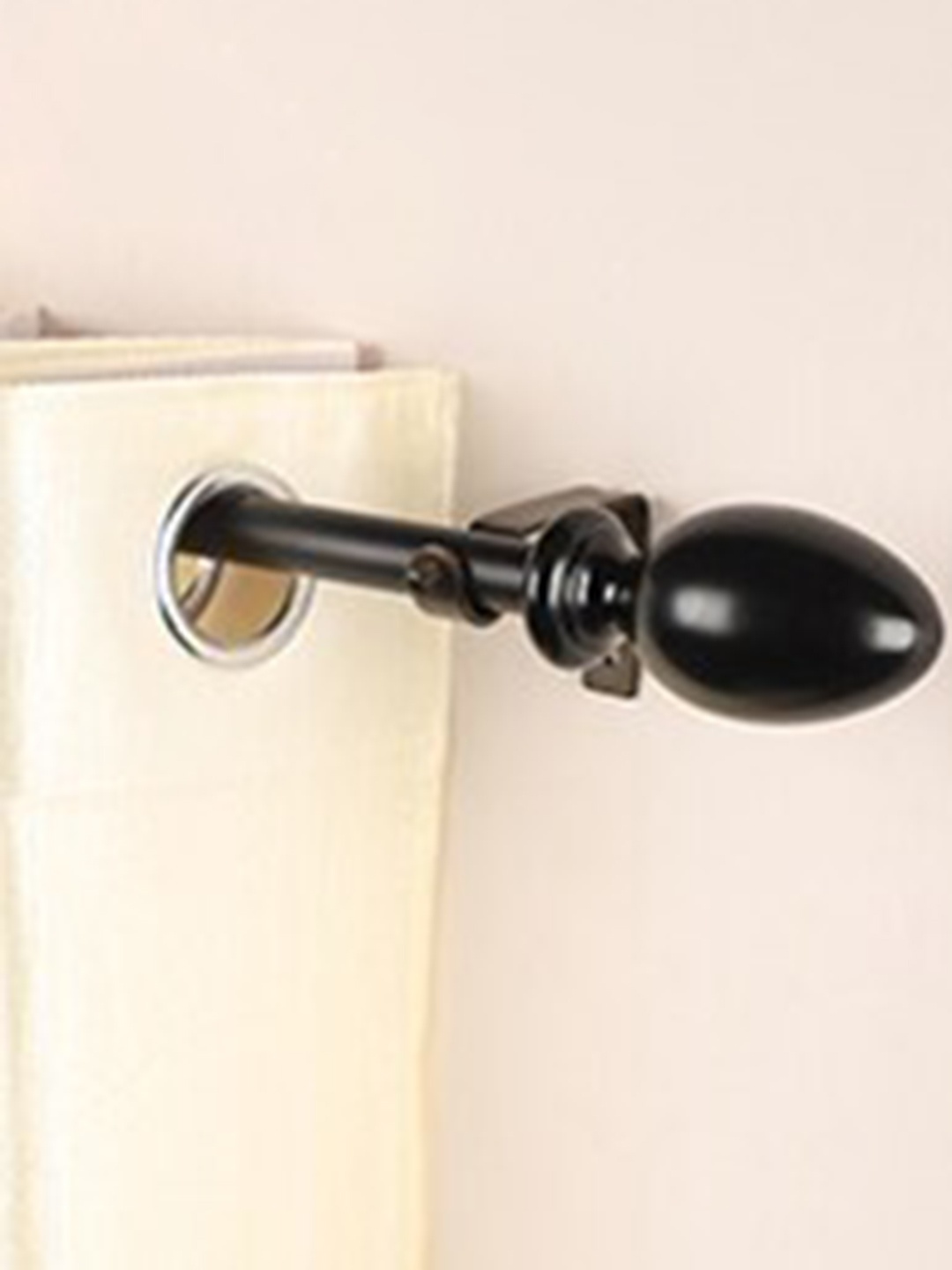 

The Decor Mart Set of 2 Black Extendable Curtain Rods With Brackets