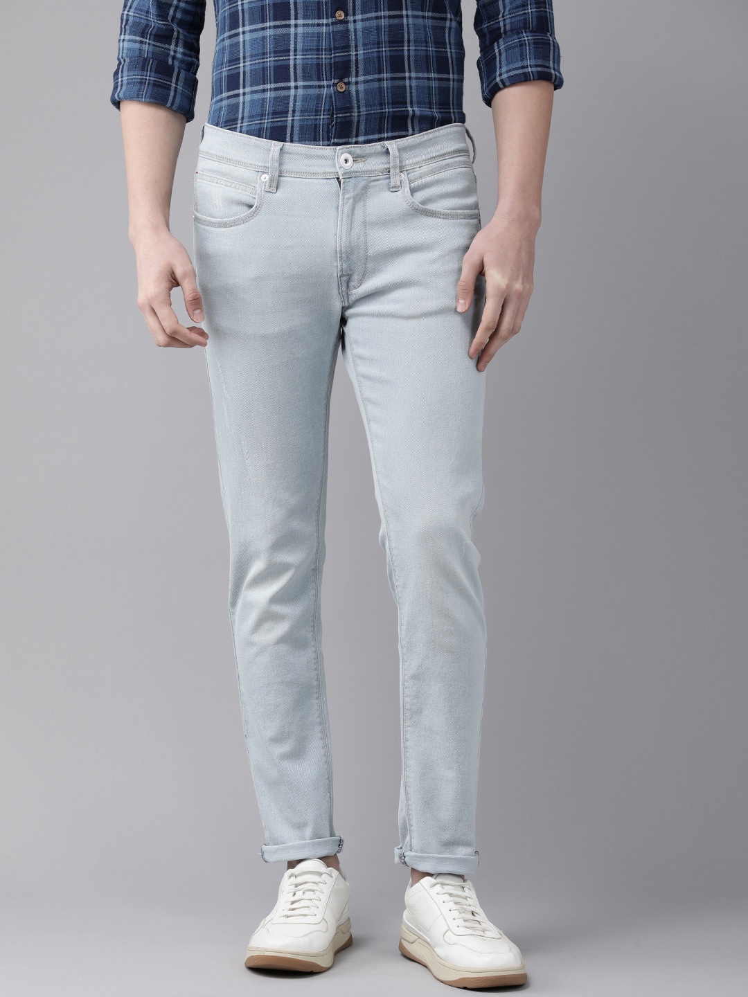 

BEAT LONDON by PEPE JEANS Men Blue Tapered Fit Low-Rise Stretchable Jeans