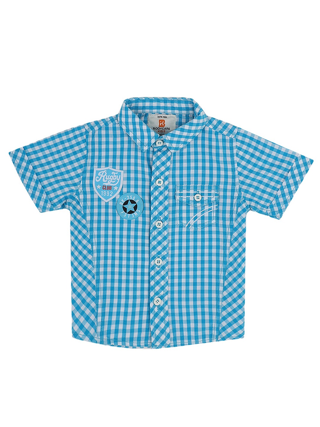 

Bodycare Kids Boys Blue Checked Casual Shirt