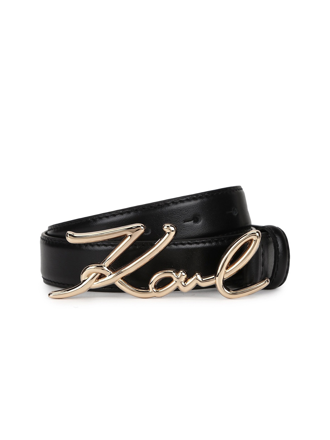 

Karl Lagerfeld Men Black Leather Belt