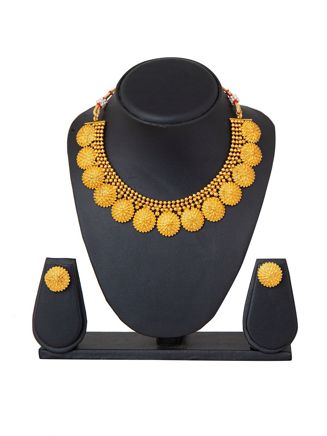 

Shining Jewel - By Shivansh Gold-Plated Antique Jewellery Set