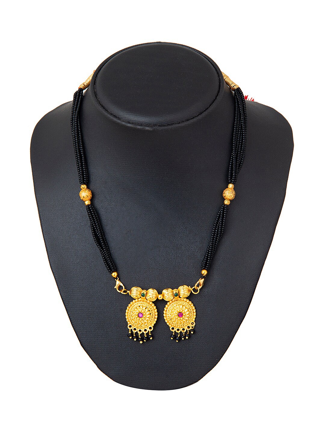 

Shining Jewel - By Shivansh Gold-Plated Mangalsutra Thushi Necklace
