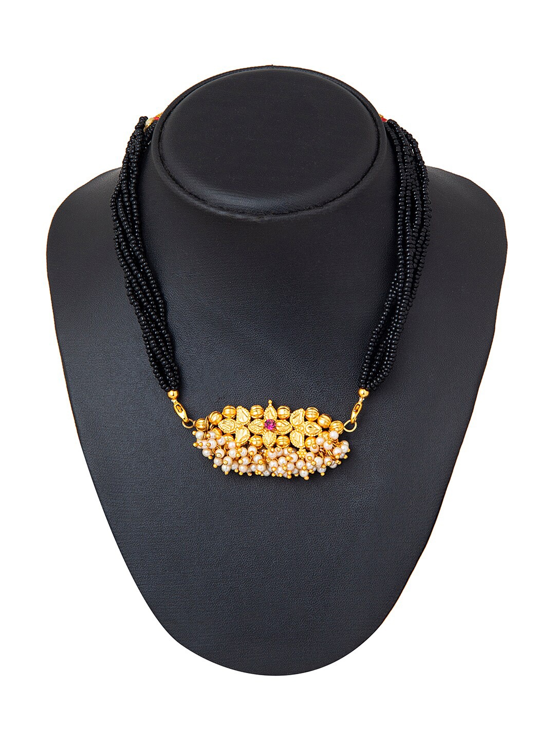 

Shining Jewel - By Shivansh Women Gold-Toned Mangalsutra Thushi Necklace