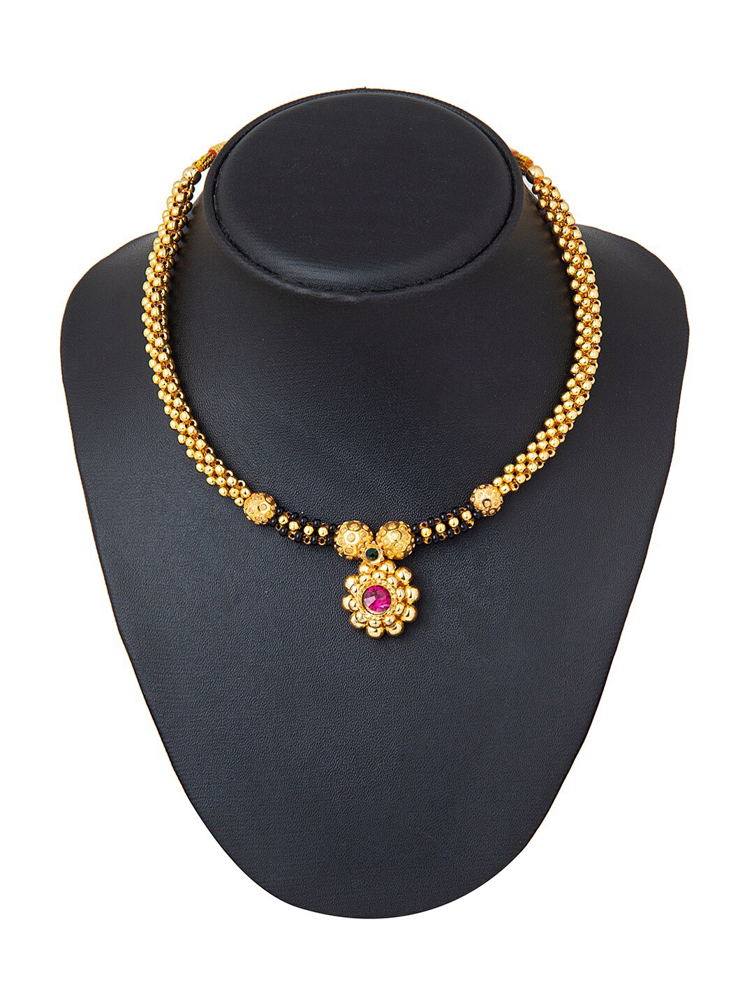 

Shining Jewel - By Shivansh Women Gold-Toned Mangalsutra Thushi Necklace