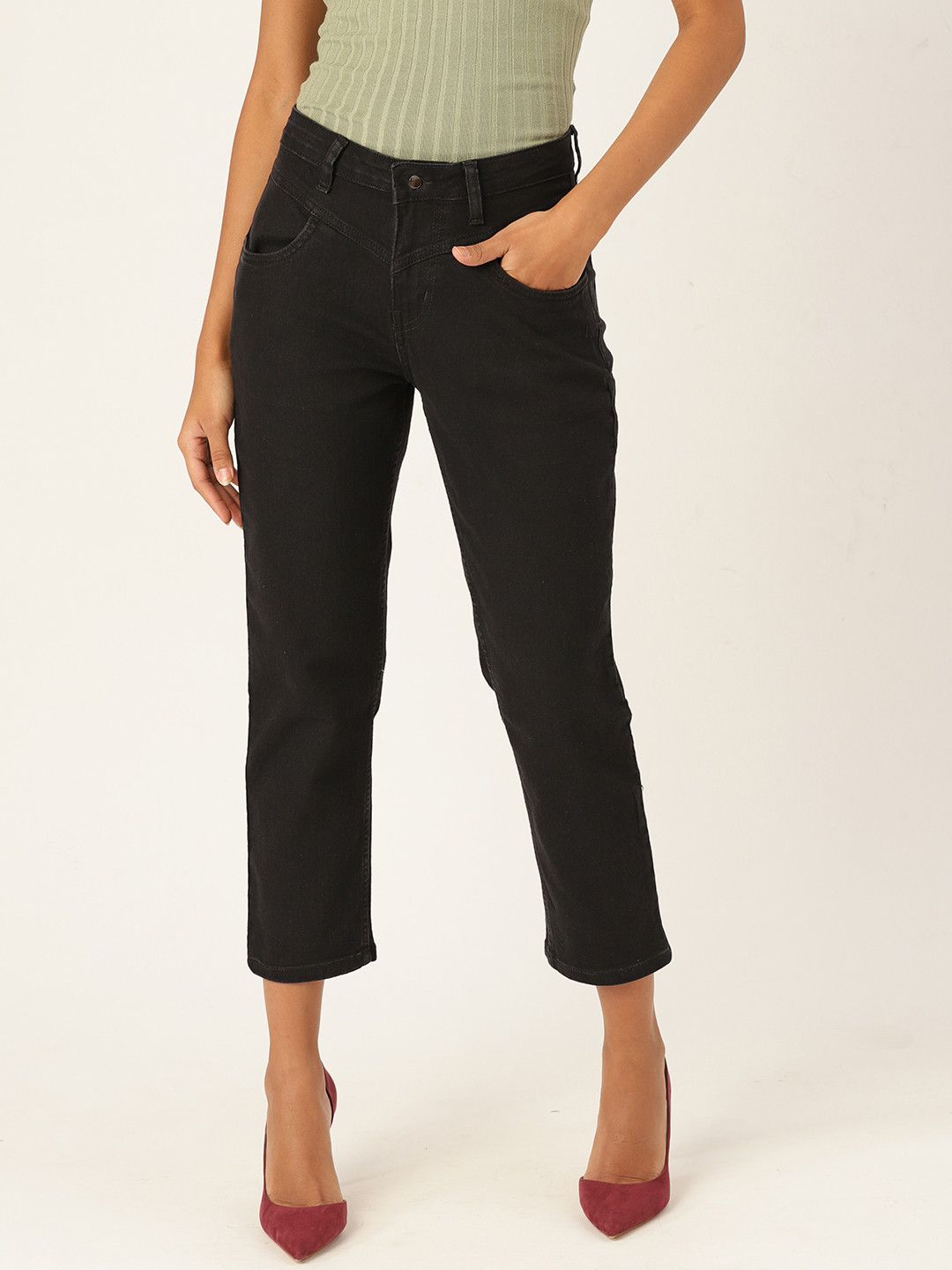 

DressBerry Women Black Solid Stretchable Jeans