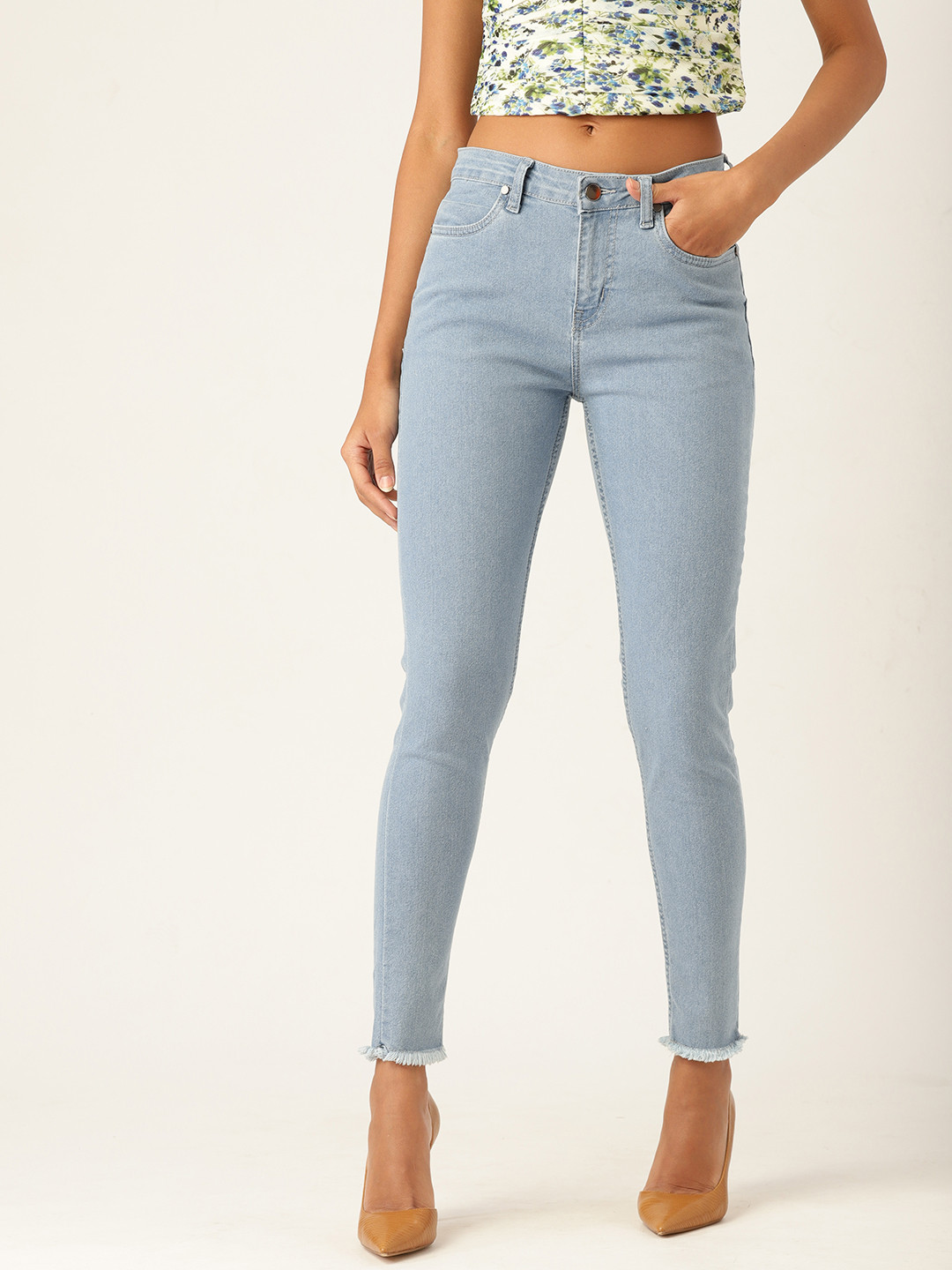 

DressBerry Women Blue Solid Stretchable Jeans